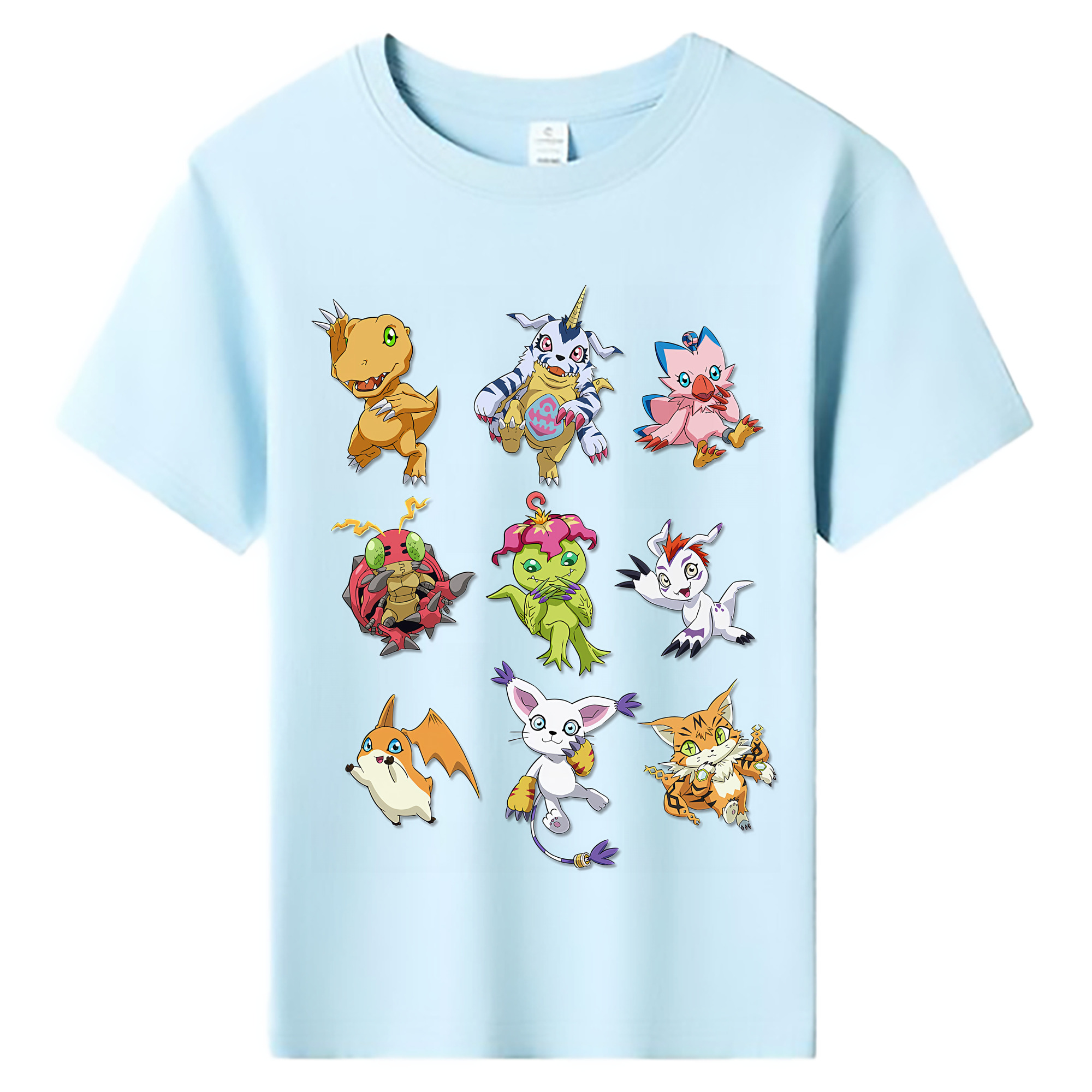 （画像用） Digimon デジタルモンスター/デジモン 綿100％キッズTシャツ（フロントプリント）